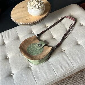 ZA 100% Genuine Suede Leather Western Style Tassel Crossbody Bag